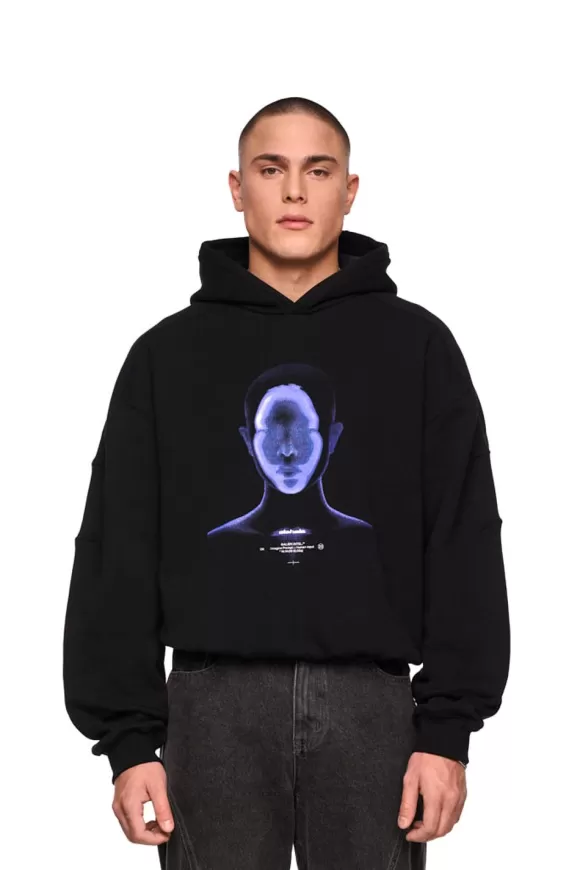 Alien Intel Mask Hoodie Blue>OLAKALA Clearance