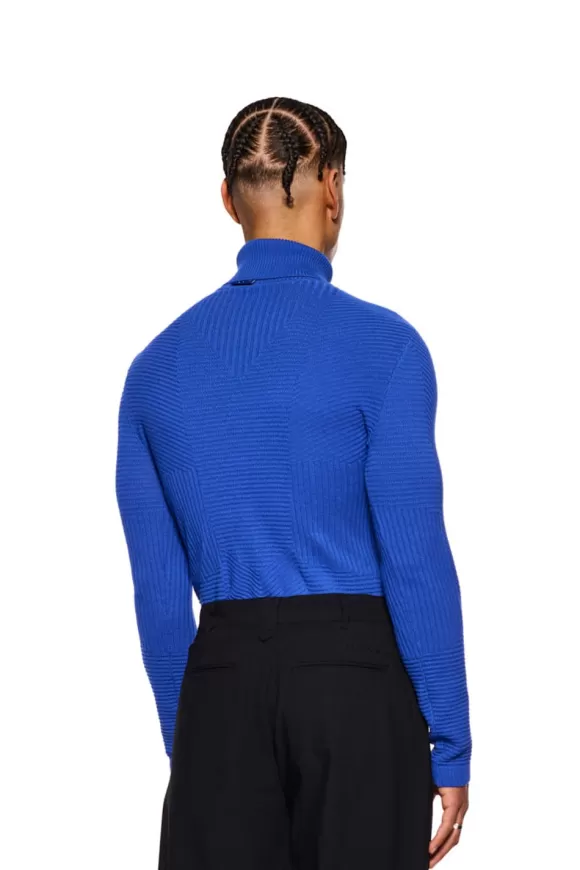 Anatomy Turtleneck Blue>OLAKALA Cheap