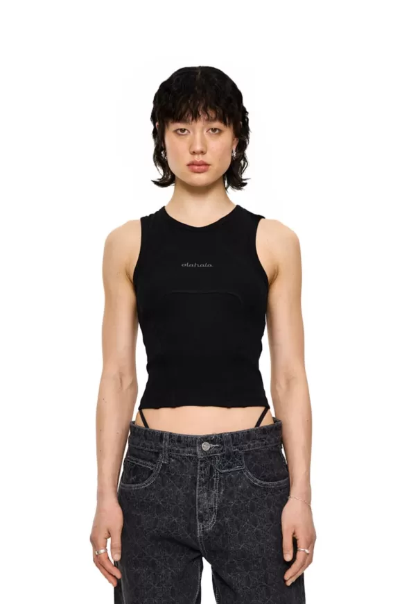 Cc Anatomy Tanktop Cropped Black>OLAKALA Outlet