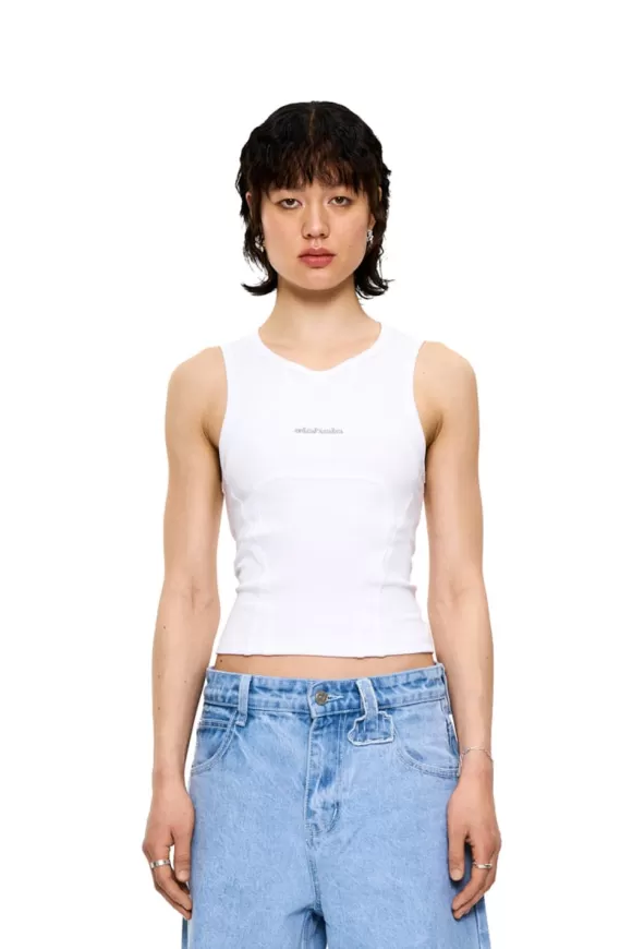 Cc Anatomy Tanktop Cropped White>OLAKALA Fashion