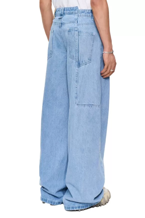 Cc Blue Denim Pants Baggy>OLAKALA Cheap
