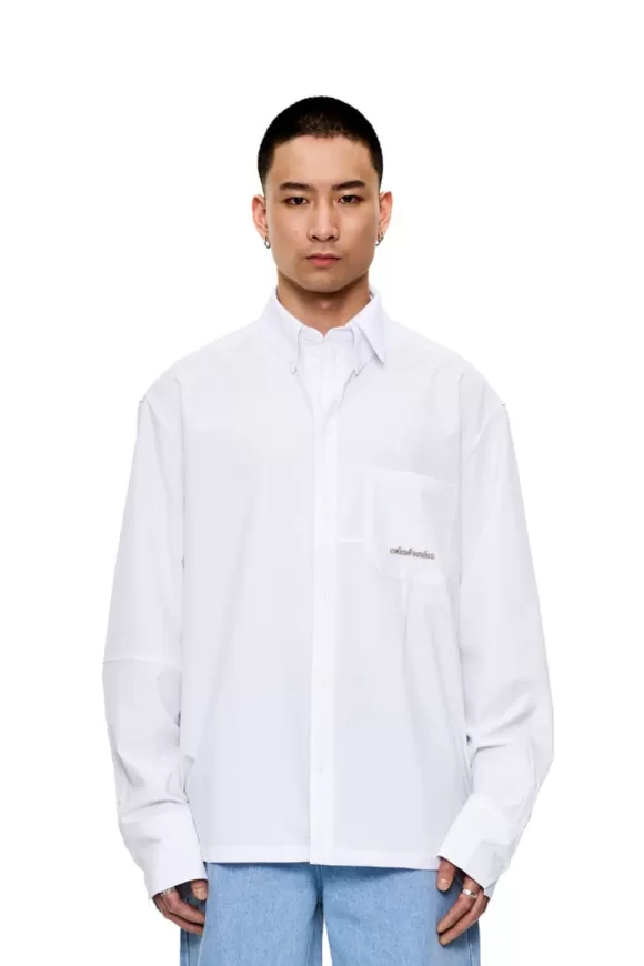 Cc Button Shirt White>OLAKALA Store