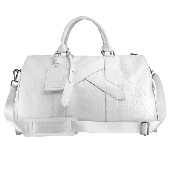 Cc Debossed Weekender Bag White>OLAKALA Store
