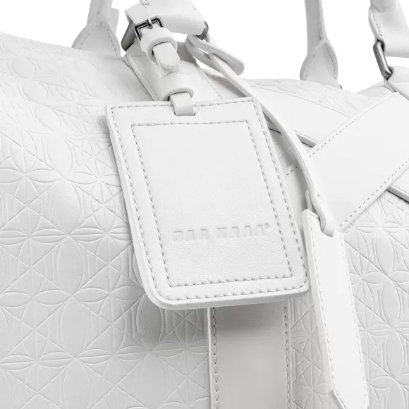 Cc Debossed Weekender Bag White>OLAKALA Store
