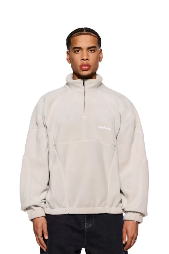 Cc Fleece Halfzippussywillow Gray>OLAKALA Flash Sale