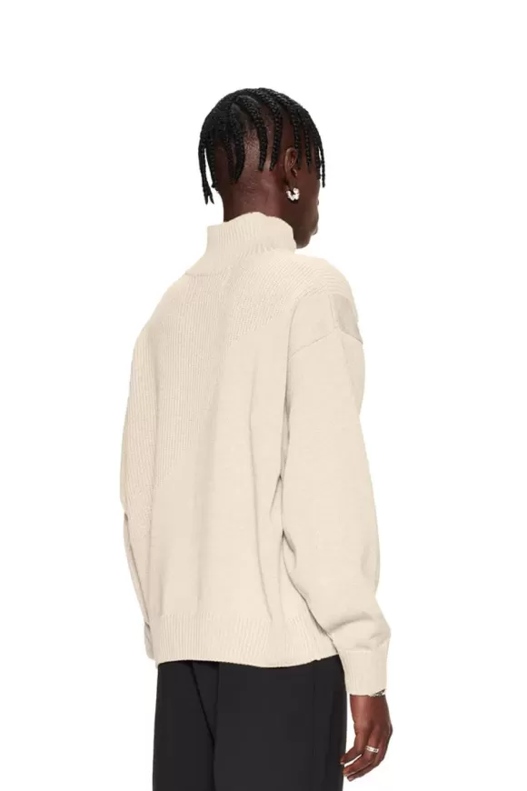 Cc Knit Halfzip Beige>OLAKALA Fashion