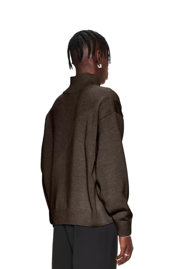 Cc Knit Halfzip Brown>OLAKALA Discount