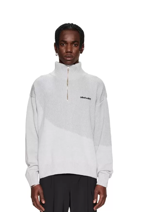 Cc Knit Halfzip Gray>OLAKALA New