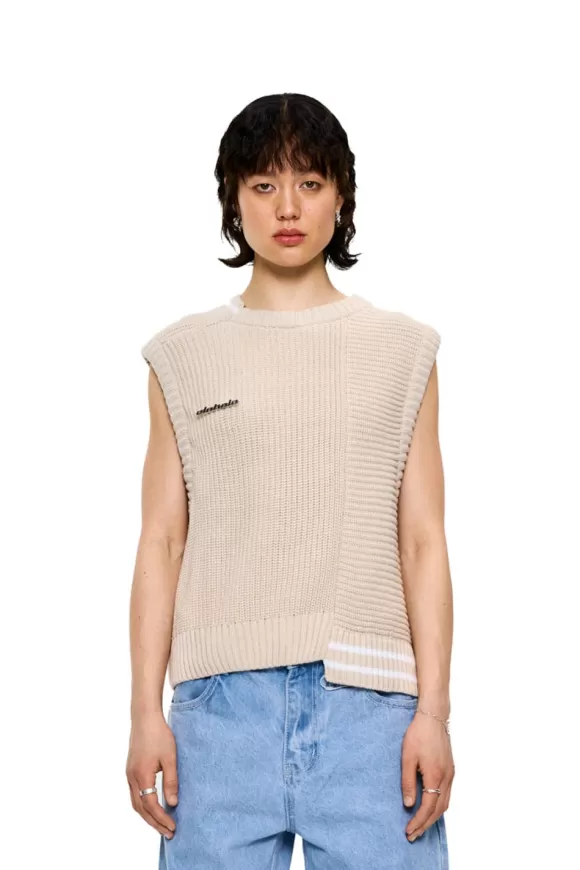 Cc Knit Vest Beige>OLAKALA Online