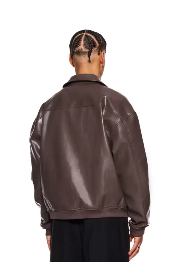Cc Leather Jacket Brown>OLAKALA Flash Sale
