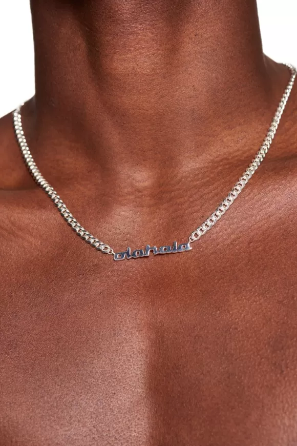 Cc Logo Chain Silver Coated>OLAKALA New