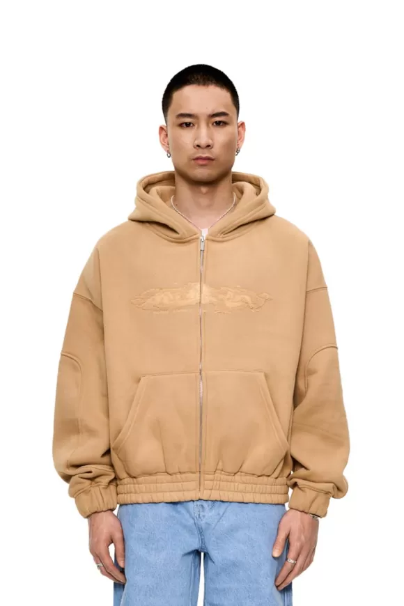 Cc Zip Hoodie Beige>OLAKALA Best