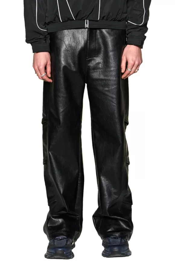 Discreet Leather Pants>OLAKALA Shop