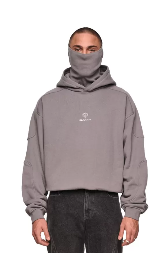 Discreet Mask Hoodie Dark Gray>OLAKALA Cheap