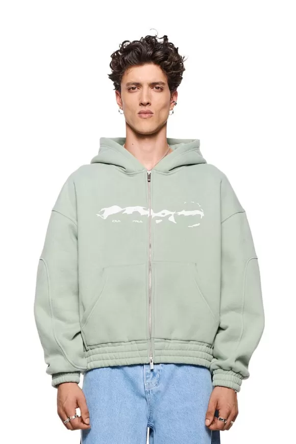 Elysium Zip Hoodie Mint>OLAKALA Online