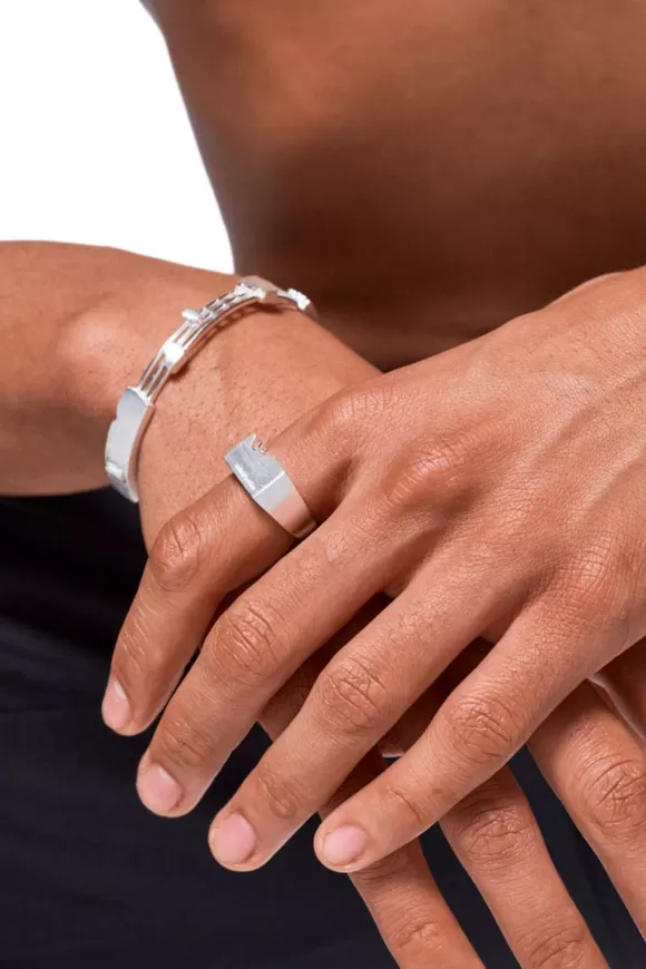 E.O.I Brushed Statement Ring>OLAKALA Flash Sale