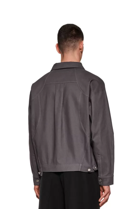 Heavy Anatomy Cotton Overshirt Gray>OLAKALA Best