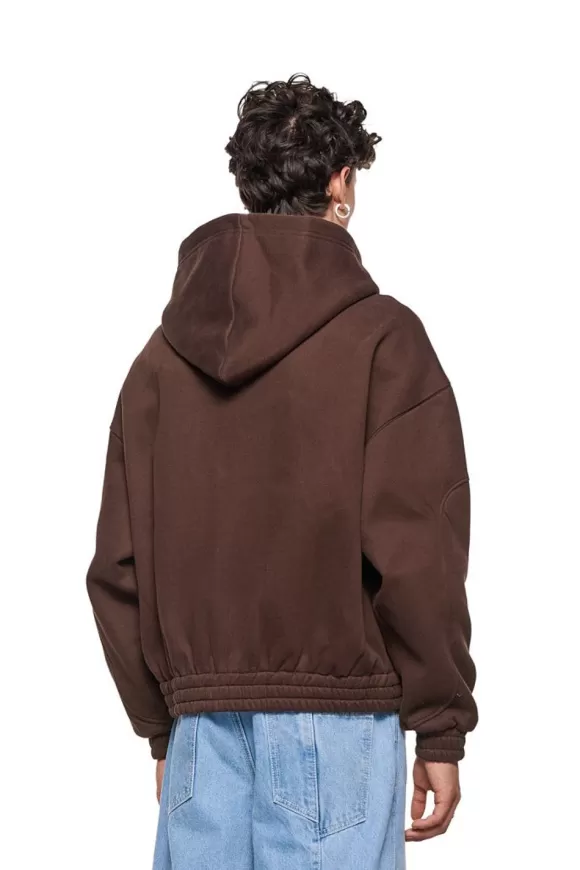Isolation Zip Hoodie Brown>OLAKALA Online