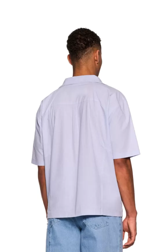 Layered Short Sleeve Shirt Blue>OLAKALA Cheap