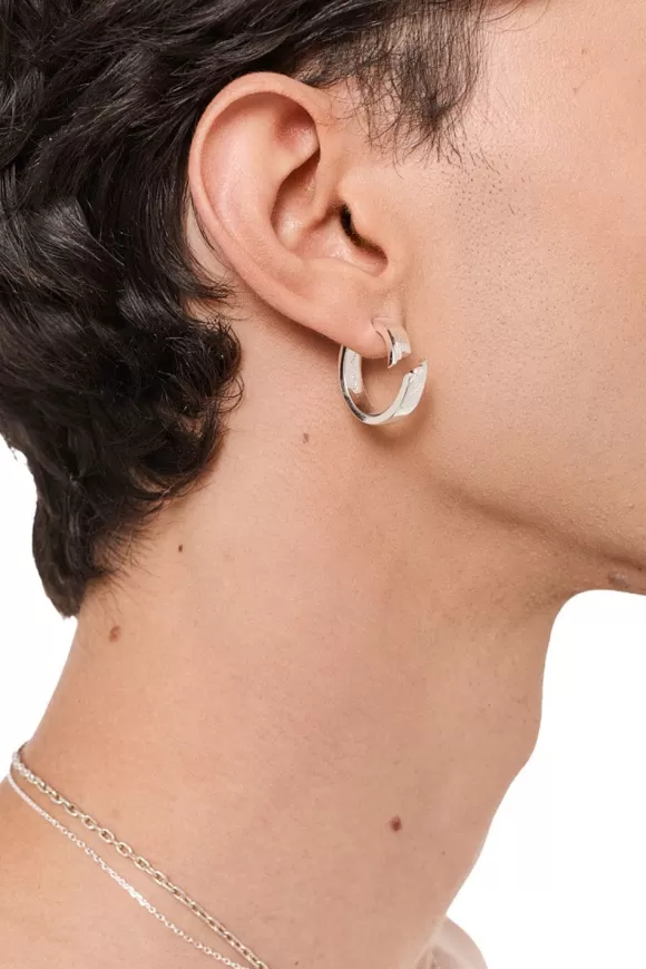 Synergy Destroyed Earrings Silver Coated>OLAKALA Fashion