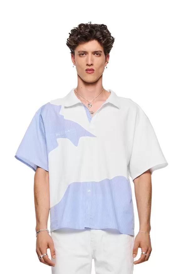 Synergy Glitched Polo Shirt>OLAKALA Best Sale