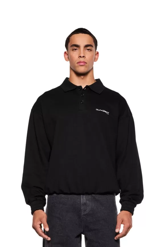 Synergy Polo Longsleeve Shirt Black>OLAKALA Store