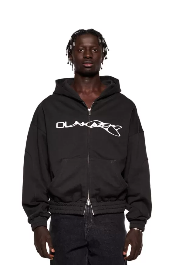 Synergy Zip Hoodie Black>OLAKALA New